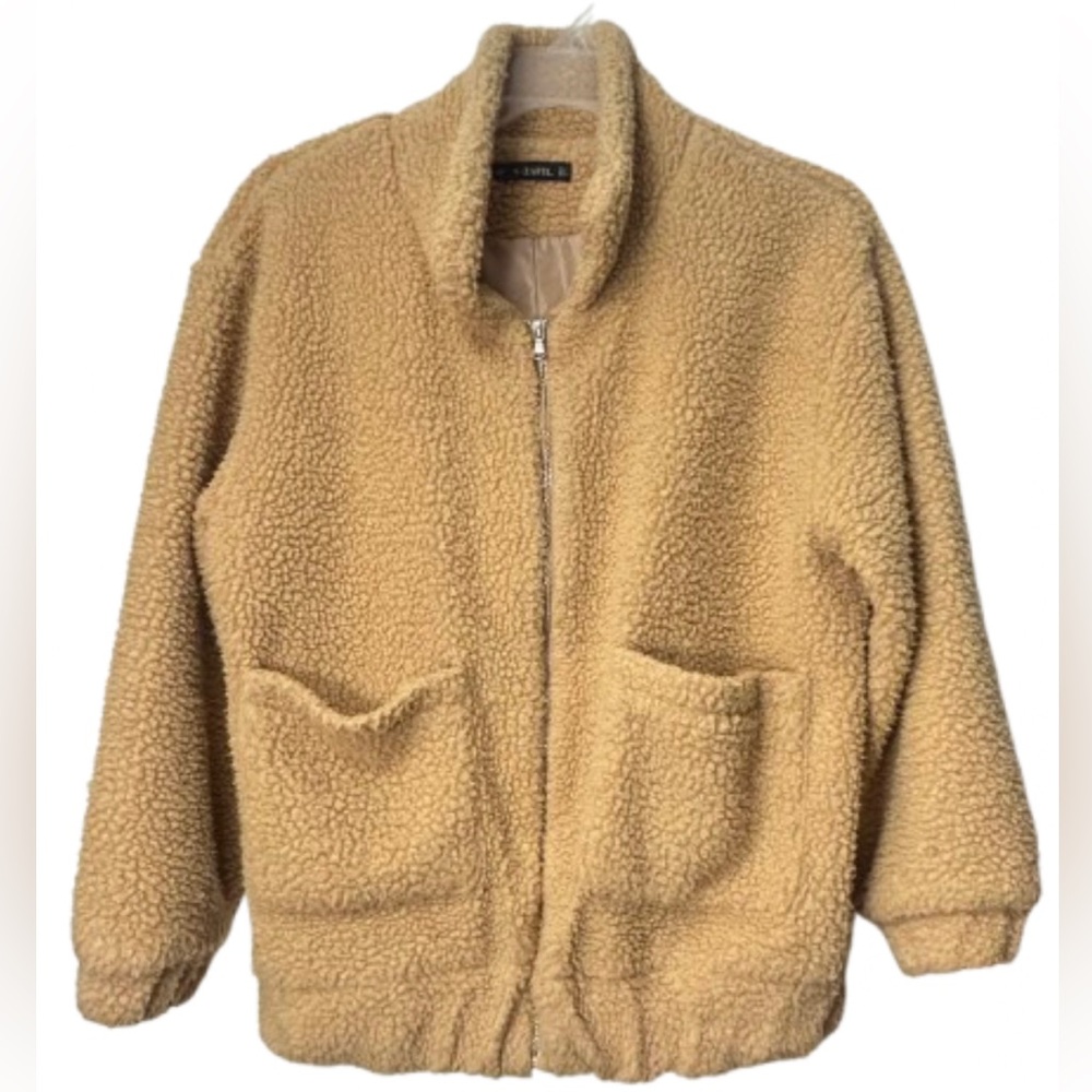 ZAFUL Zip Up Sherpa Jacket, Size Small